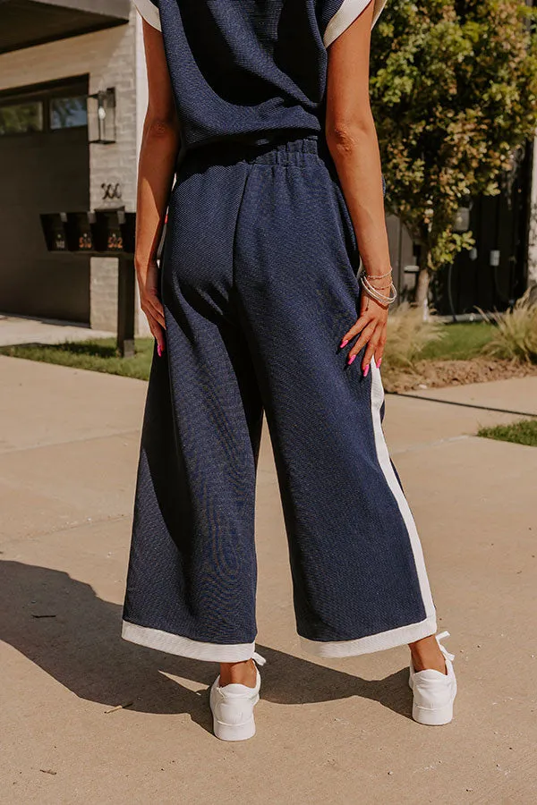 Modern Metropolis High Waist Wide Leg Pants in Navy