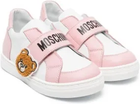 Moschino Kids Teddy Bear touch-strap sneakers White