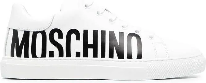 Moschino logo-print sneakers White