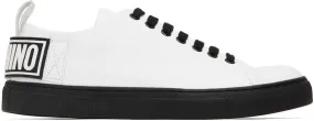 Moschino White Embossed Sneakers