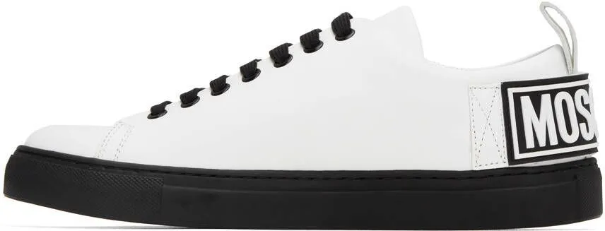 Moschino White Embossed Sneakers