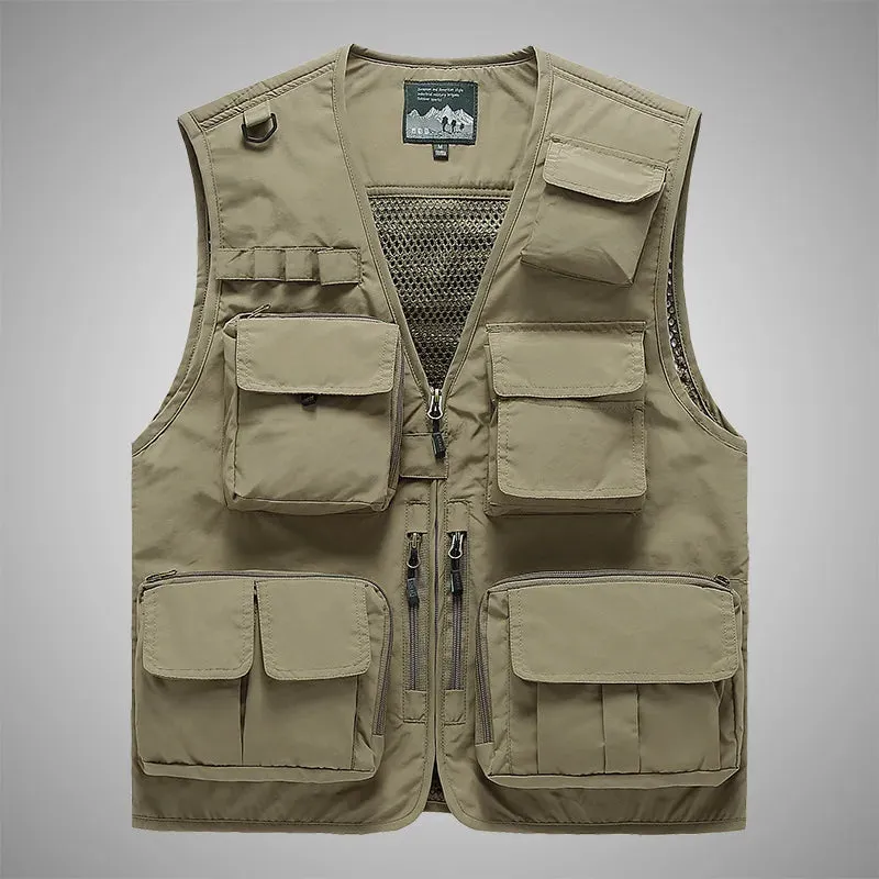 Multi-Pocket Thin Cargo Vest