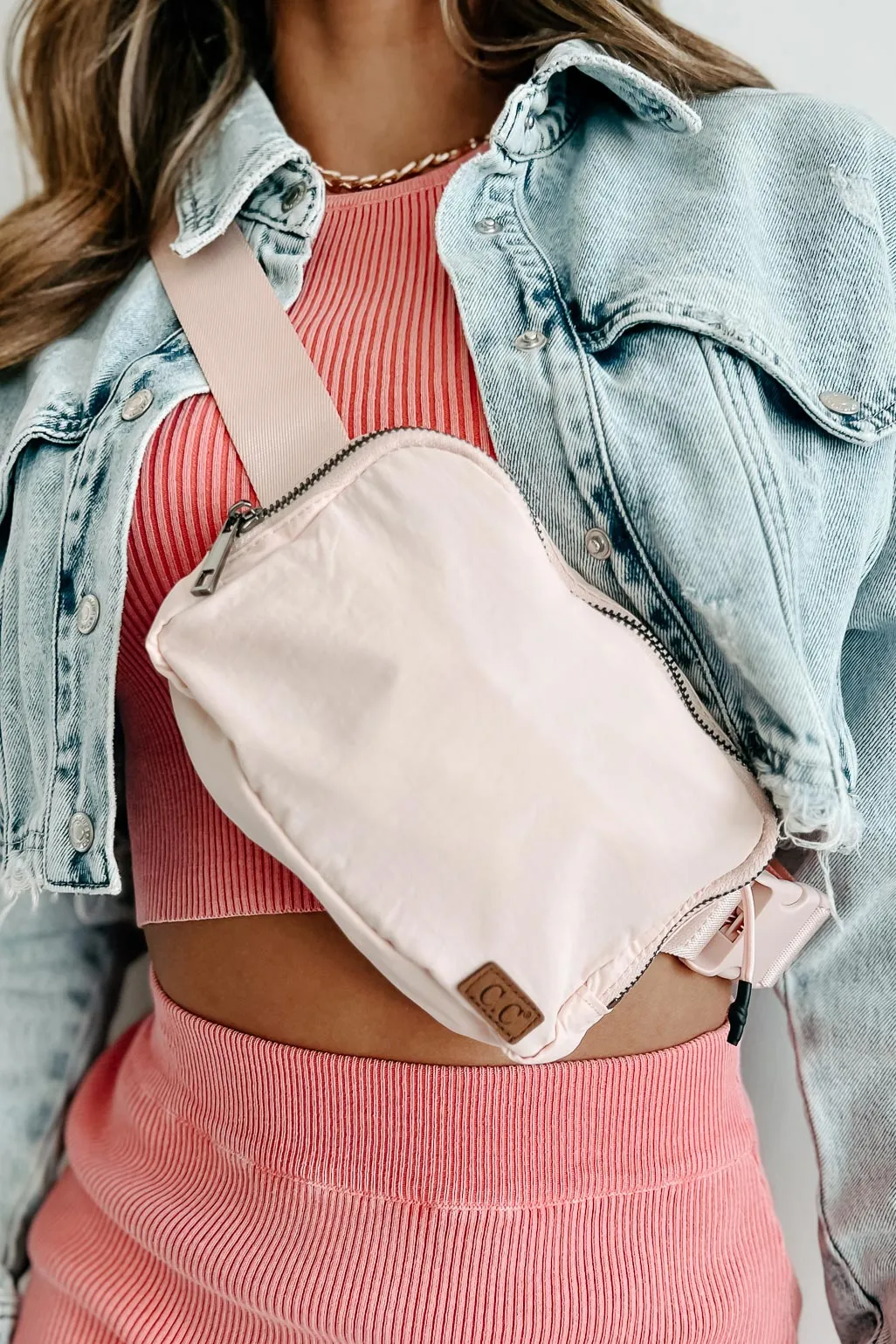 My Regular Routine Nylon Belt Bag (Pale Coral)