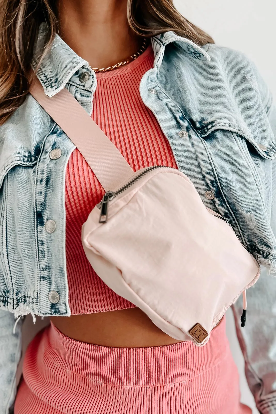 My Regular Routine Nylon Belt Bag (Pale Coral)