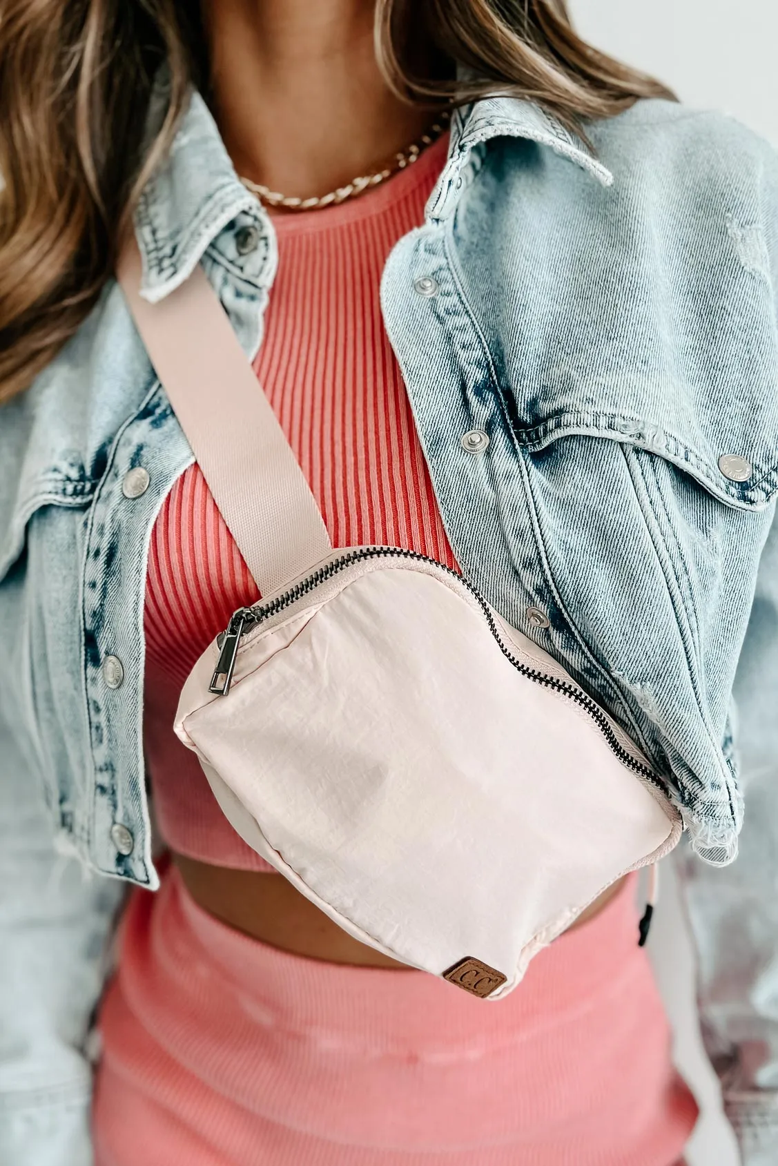 My Regular Routine Nylon Belt Bag (Pale Coral)