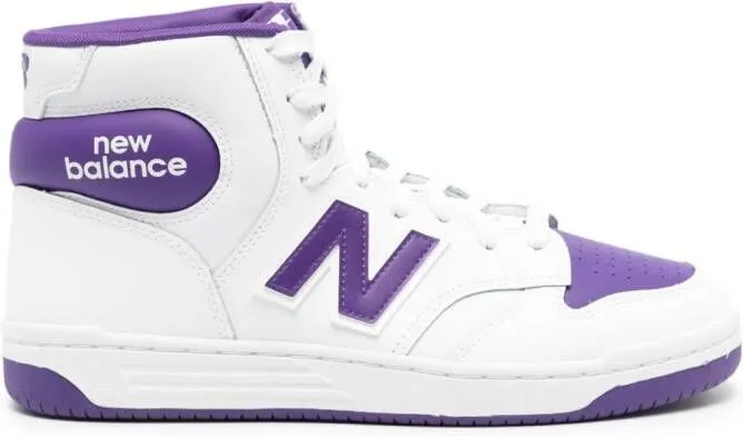 New Balance 480 leather high-top sneakers White