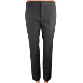 NEW Banana Republic Black Mid Rise Slim Fit Straight Leg Trouser Pants Size 2