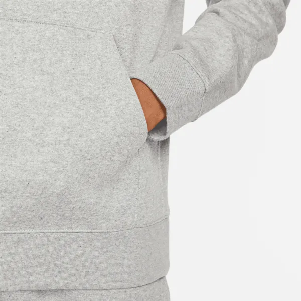 Nike - Men - Club+ Multi-Logo Pullover Hoodie  - Grey Heather