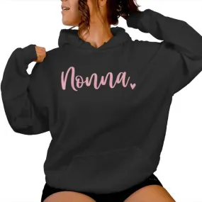 Nonna Grandma Cute Pink Womens Women Hoodie