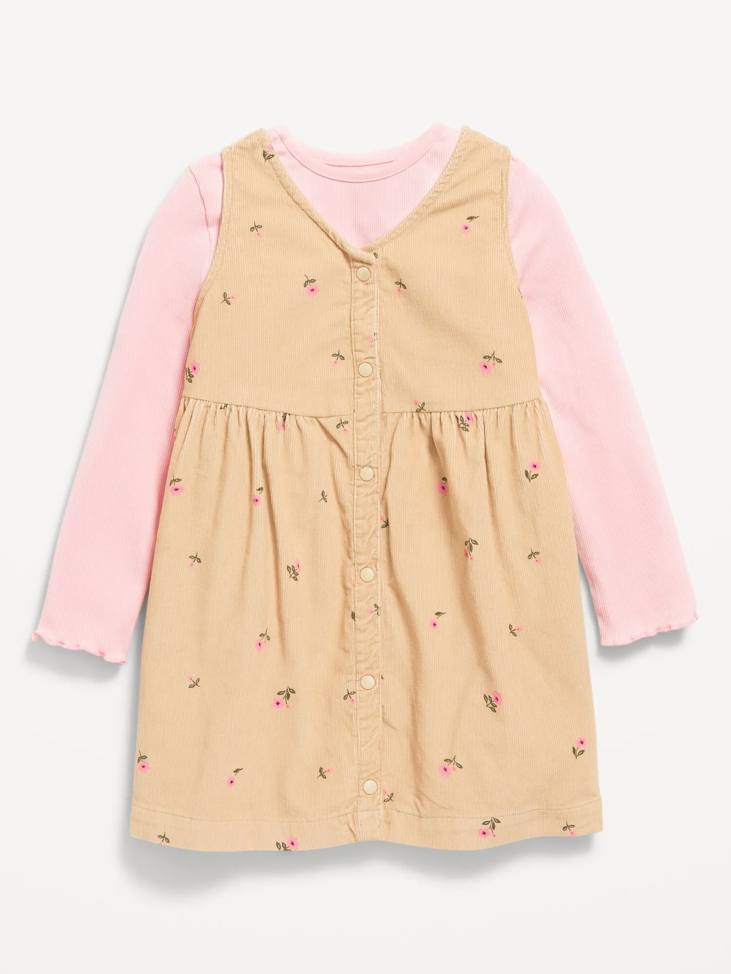 Old Navy Sleeveless Corduroy Dress and Top Set for Toddler Girls