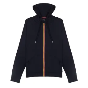 Paul Smith Hoodie Zip Tape Inky Blue