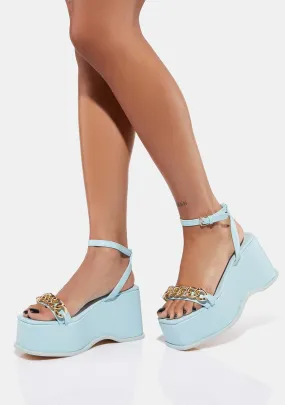 Periwinkle You Got Served Platform Sandals-