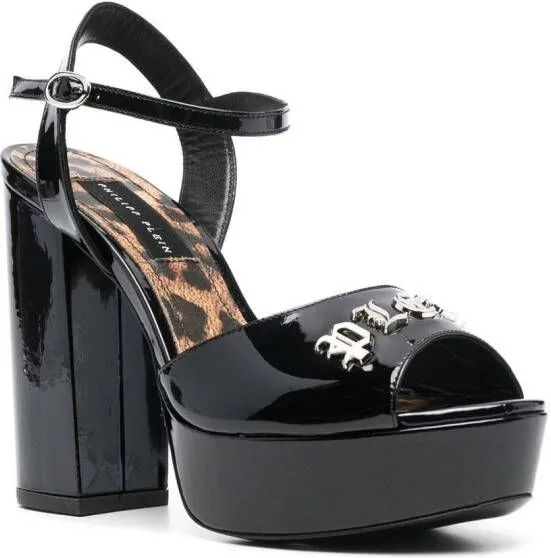 Philipp Plein 100mm star-stud sandals Black