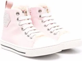 Philipp Plein Junior Megastar high-top sneakers Pink