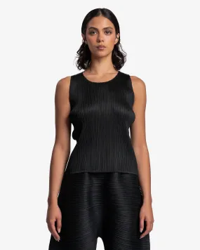 Pleats Please Issey Miyake Basics Sleeveless Top in Black