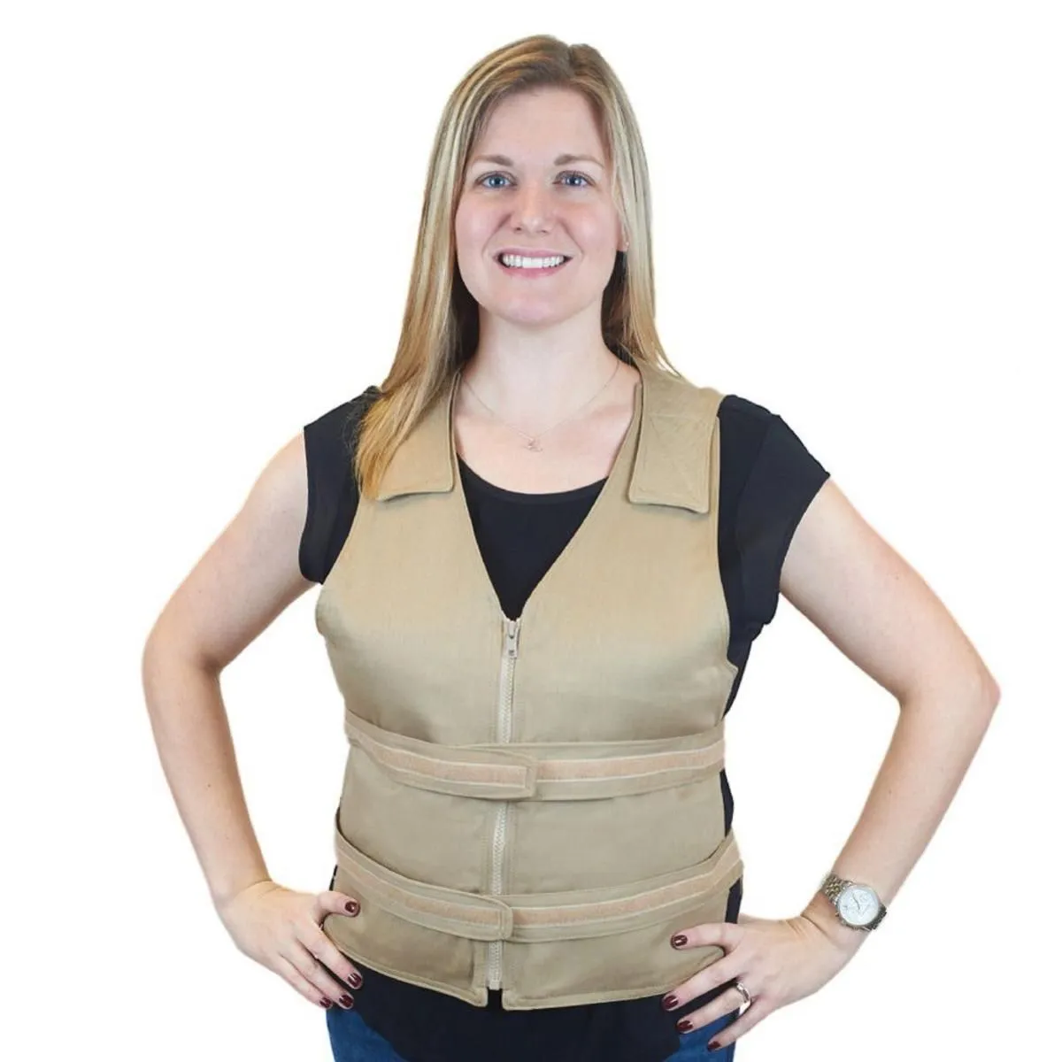 Polar Products Cool58 Phase Change Adjustable Front Zipper Cooling Vest for Size S/M