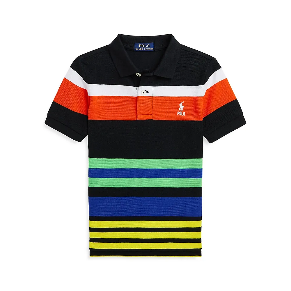 Polo Ralph Lauren Little Boy's Striped Mesh Polo Shirt