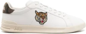 Polo Ralph Lauren tiger-patch leather sneakers White