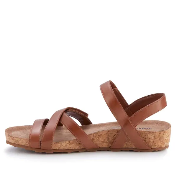 Pool Sandal: Luggage Leather I Walking Cradle