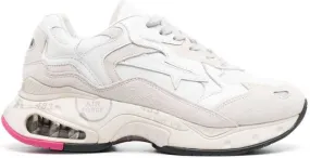 Premiata panelled low-top sneakers White