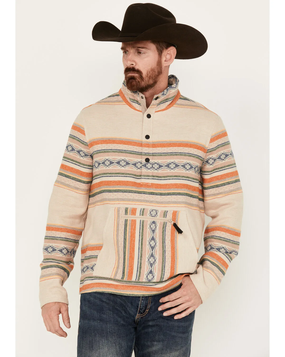 Product Name:  Rock & Roll Denim Men's Southwestern Striped Pullover