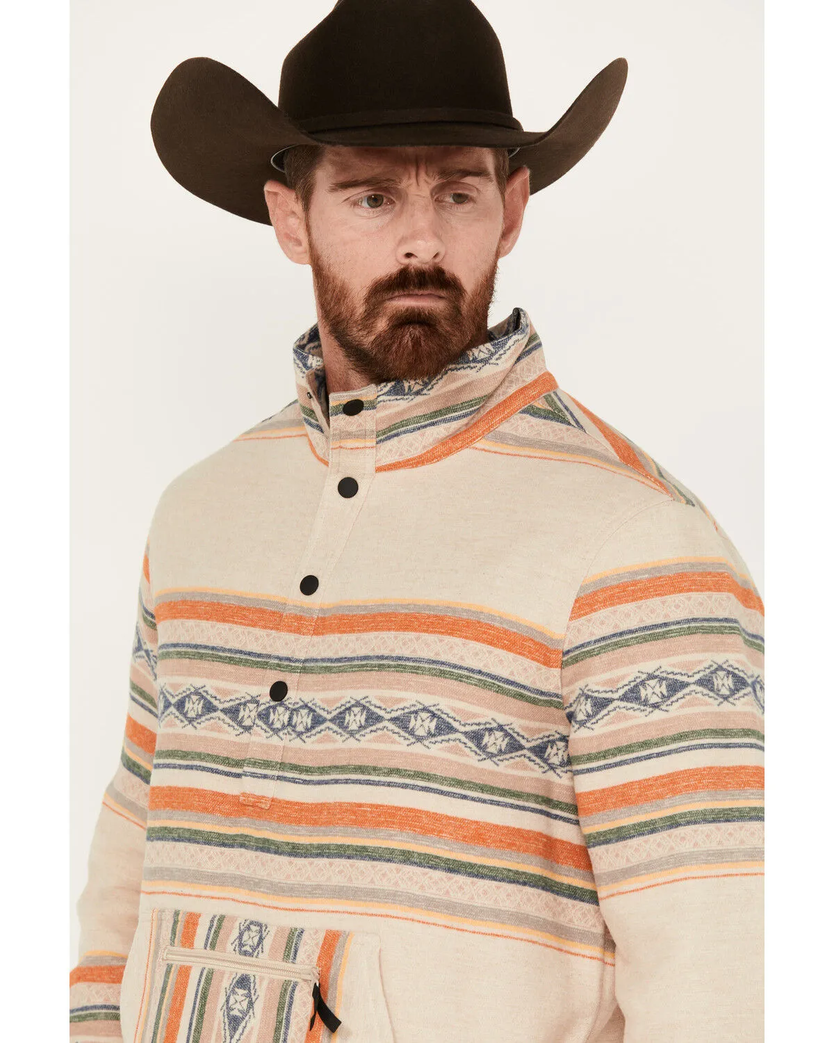 Product Name:  Rock & Roll Denim Men's Southwestern Striped Pullover