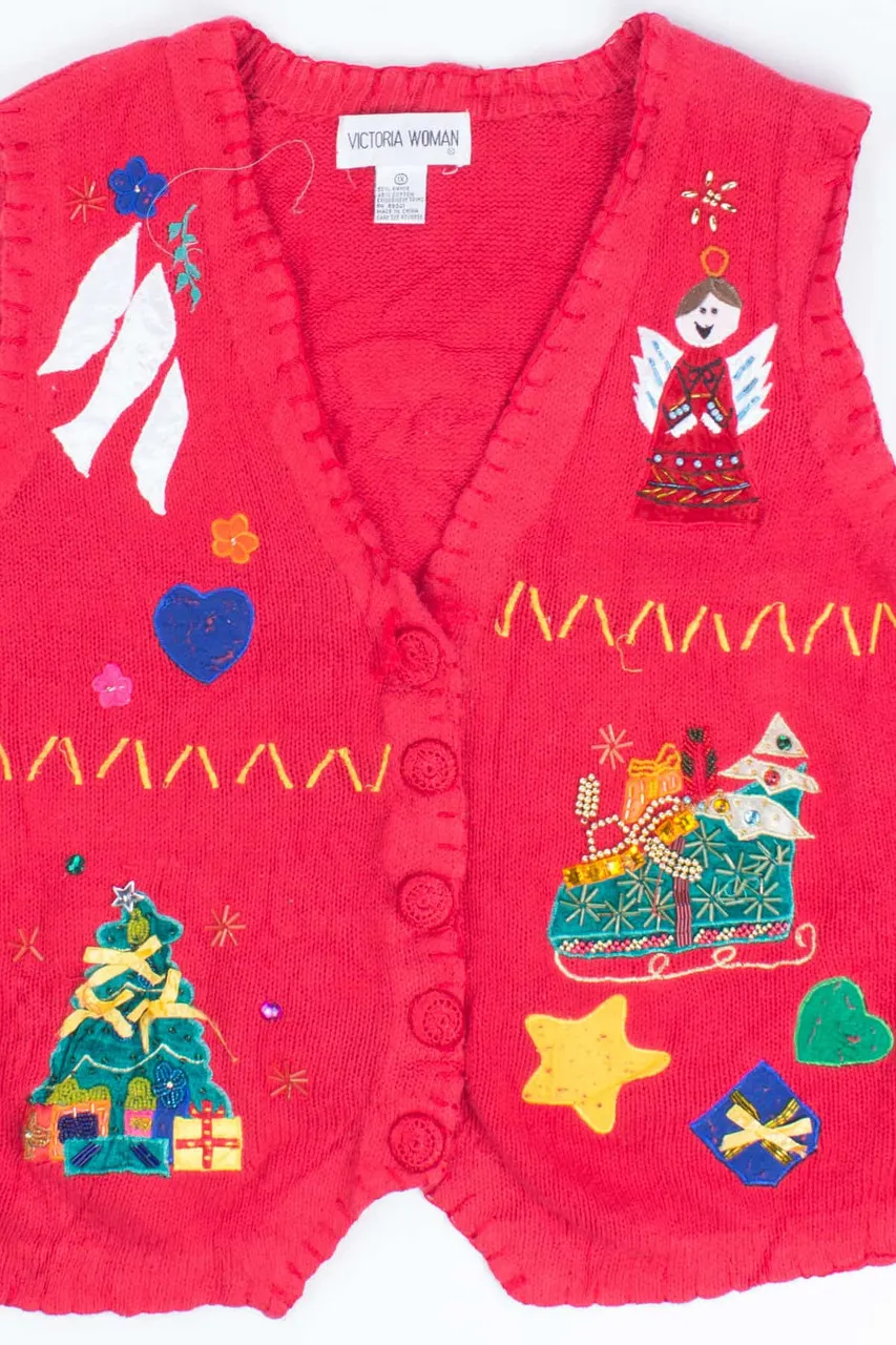 Red Ugly Christmas Vest 54789