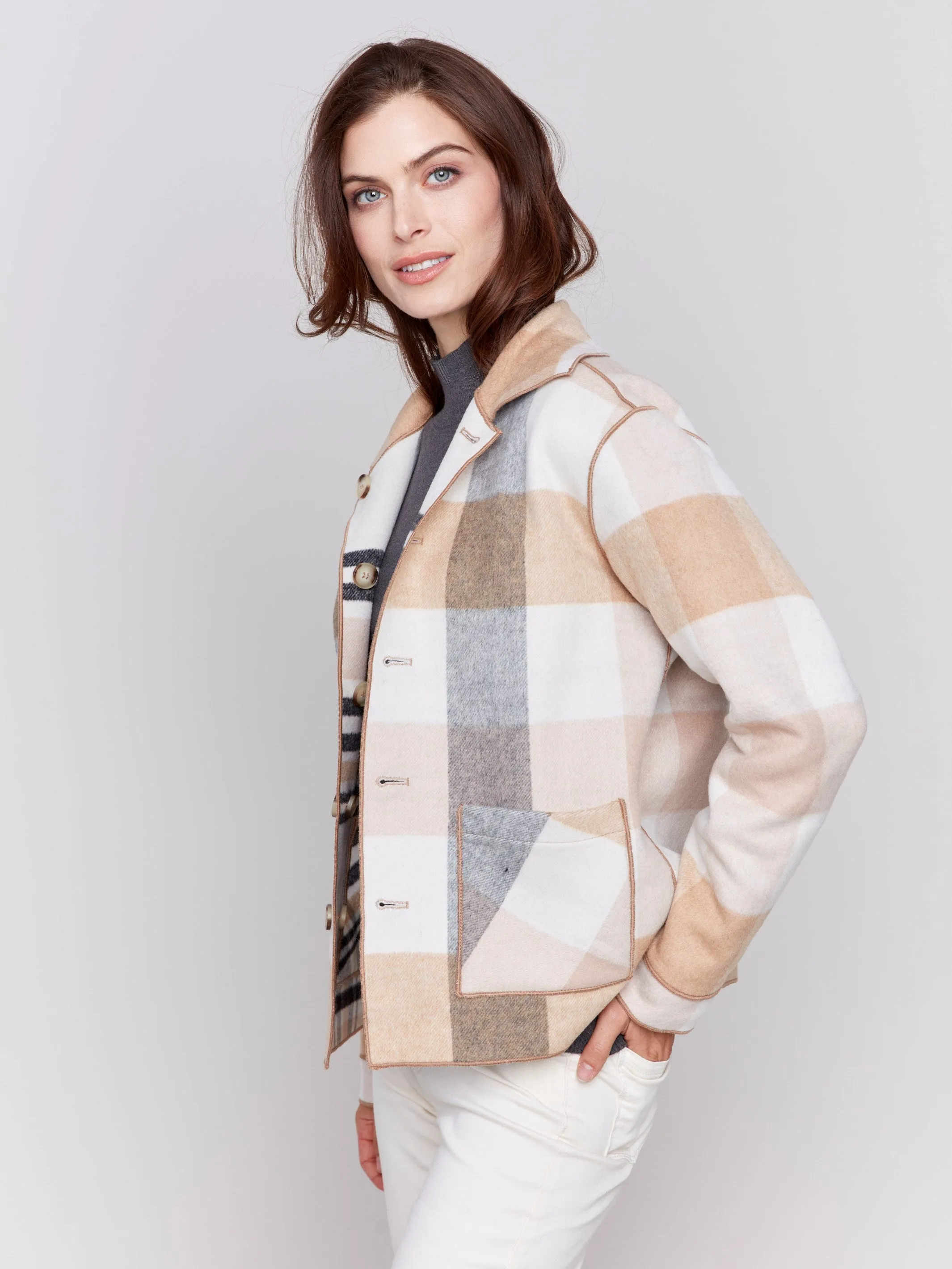 Reversible Plaid Jacket - Quartz