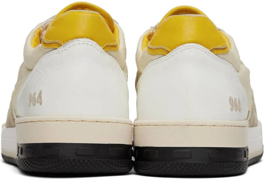 Rhude White & Yellow Racing Sneakers