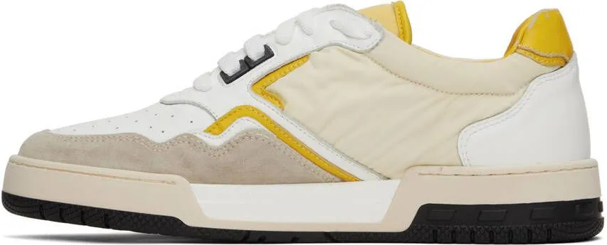 Rhude White & Yellow Racing Sneakers