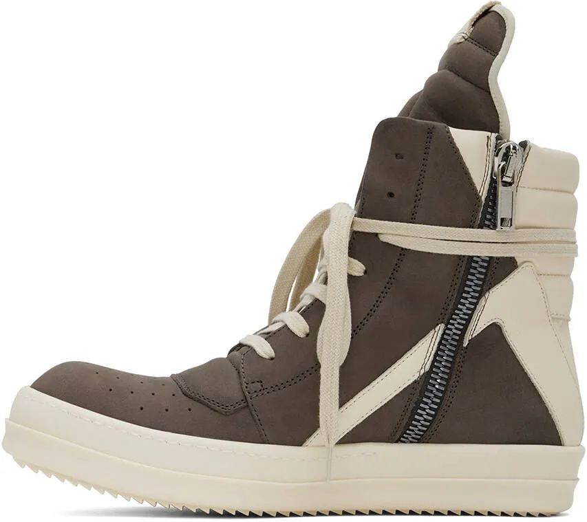 Rick Owens Gray Geobasket Sneakers