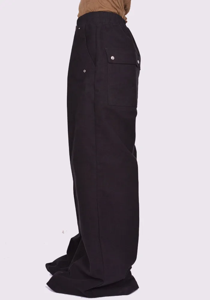 RICK OWENS MEN RR02D6366 TB WIDE BELA PANTS  BLACK (New Season FW24)