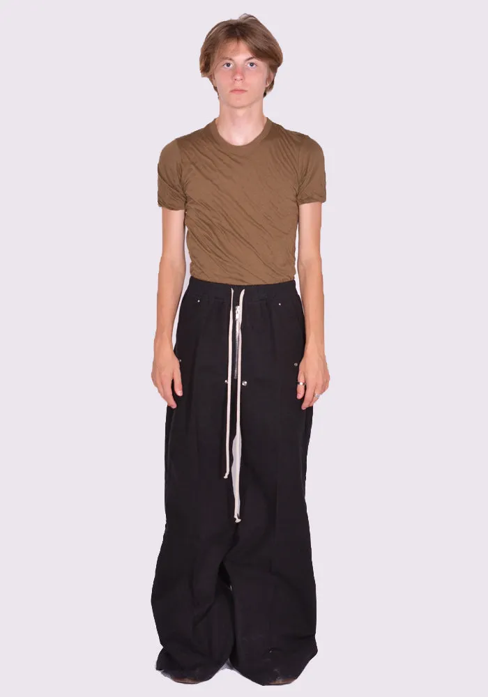 RICK OWENS MEN RR02D6366 TB WIDE BELA PANTS  BLACK (New Season FW24)