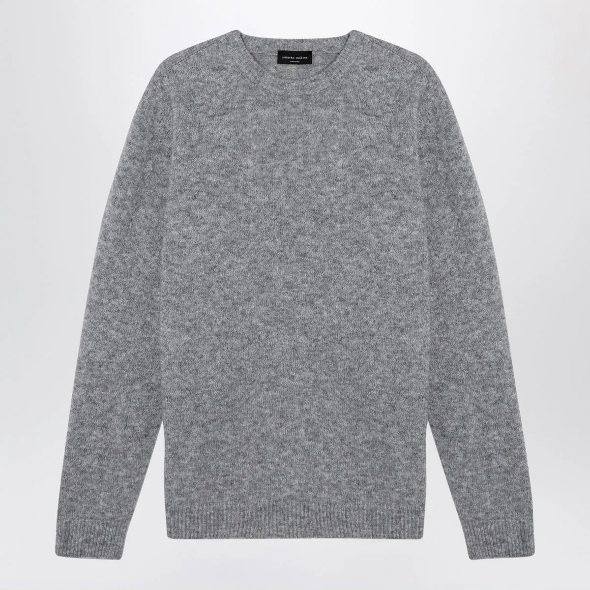 Roberto Collina    Roberto Collina Grey Cashmere Crew Neck Pullover