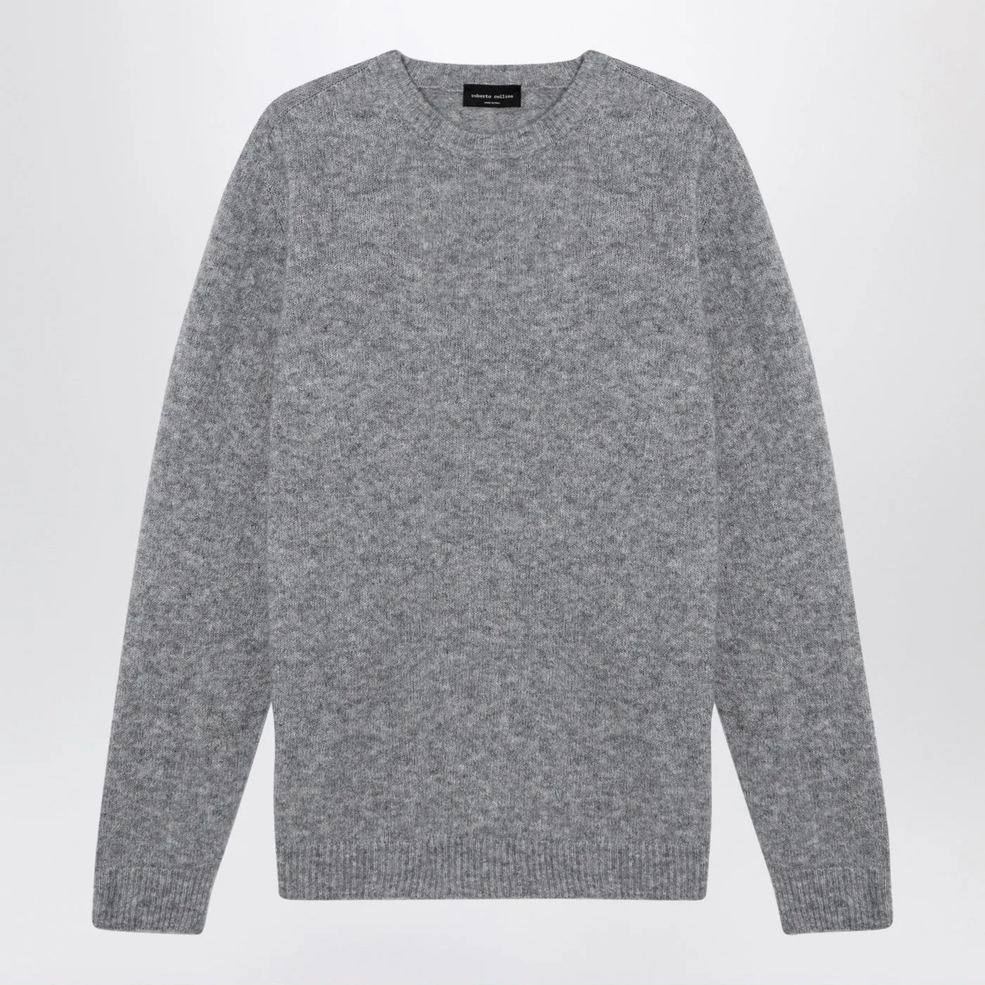 Roberto Collina    Roberto Collina Grey Cashmere Crew Neck Pullover