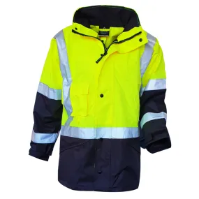 Safe-t-tec Essentials Orange/navy Pu Coated D/n Jacket