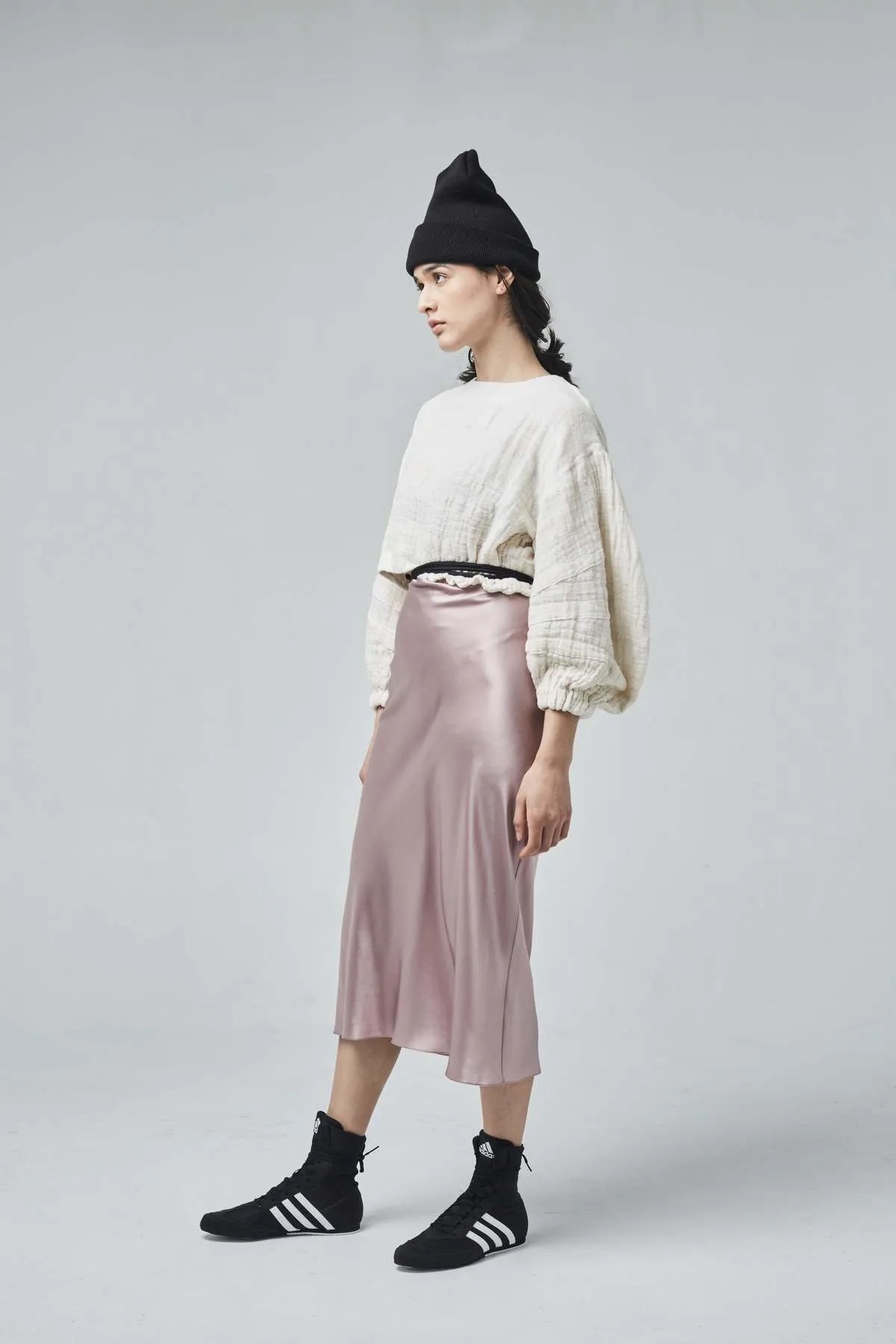 Shelay cropped full sleeves pullover - Ecru