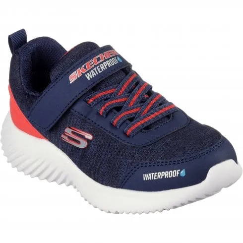 Skechers Bounder - Dripper Drop | Navy/Red | Boy's Waterproof Trainers