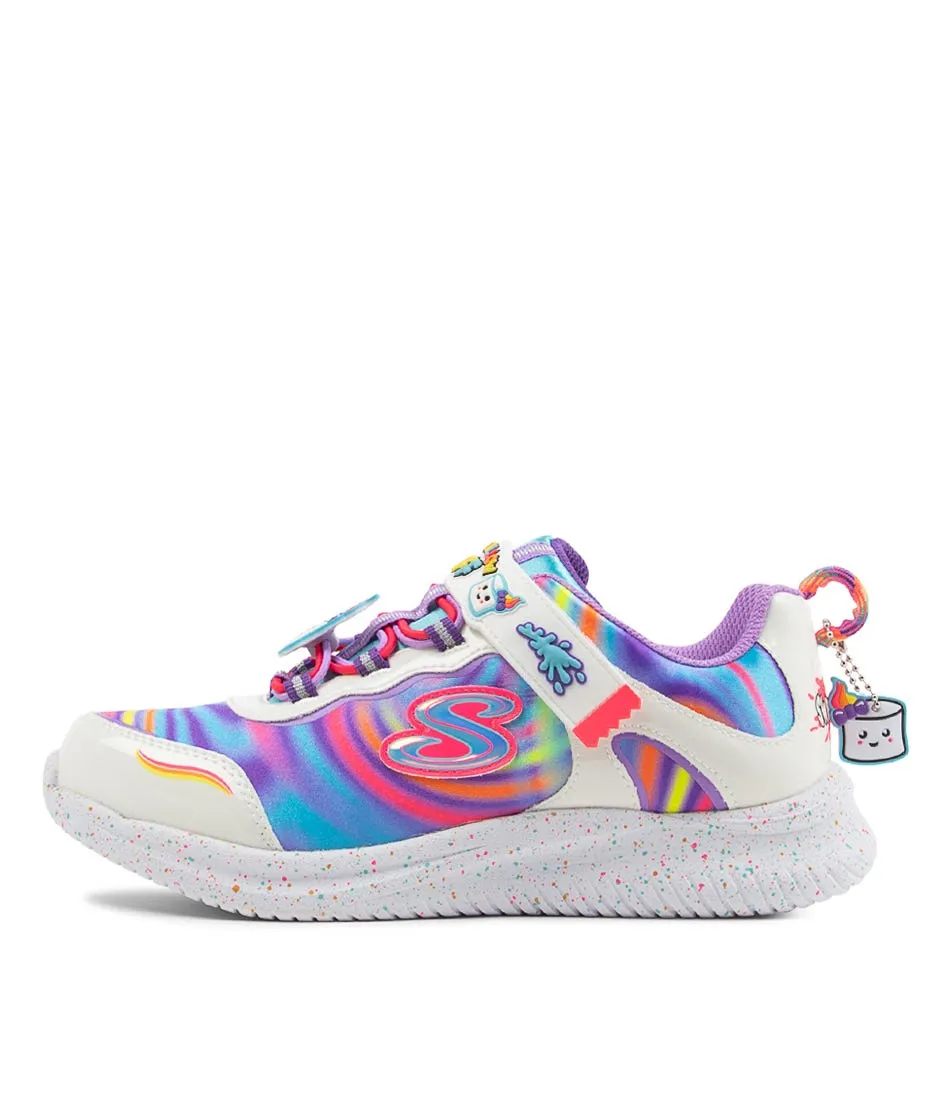 SKECHERS Jumpsters Jnr White Multi Sneakers