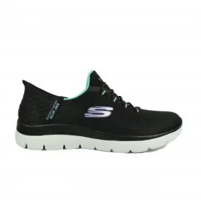 Skechers Slip-ins: Summits - Diamond Dream | Black/Turquoise | Women's Slip On Trainers