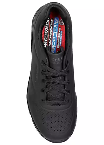 Skechers Work Relaxed Fit Ladies Black Slip Resistant Uno SR Trainers | Grattan