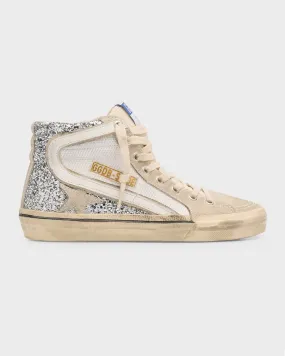 Slide Glitter High-Top Sneakers