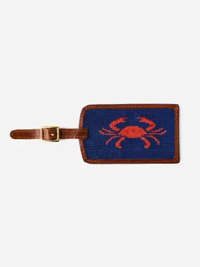     SMATHERS & BRANSON  Coral Crab Needlepoint Luggage Tag    