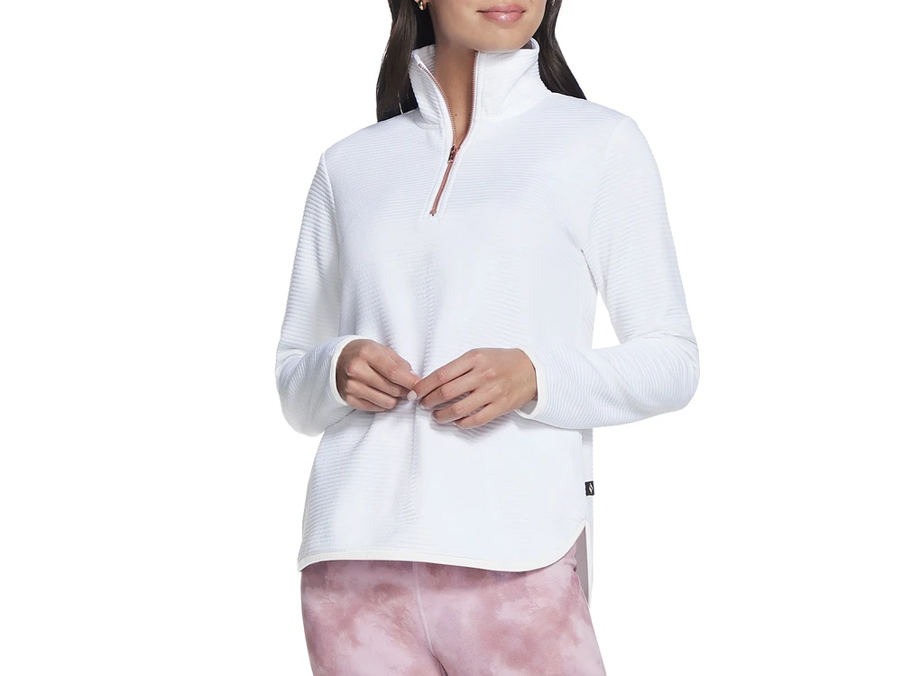 Soft-Knit Ottoman Women's Quarter Zip Pullover