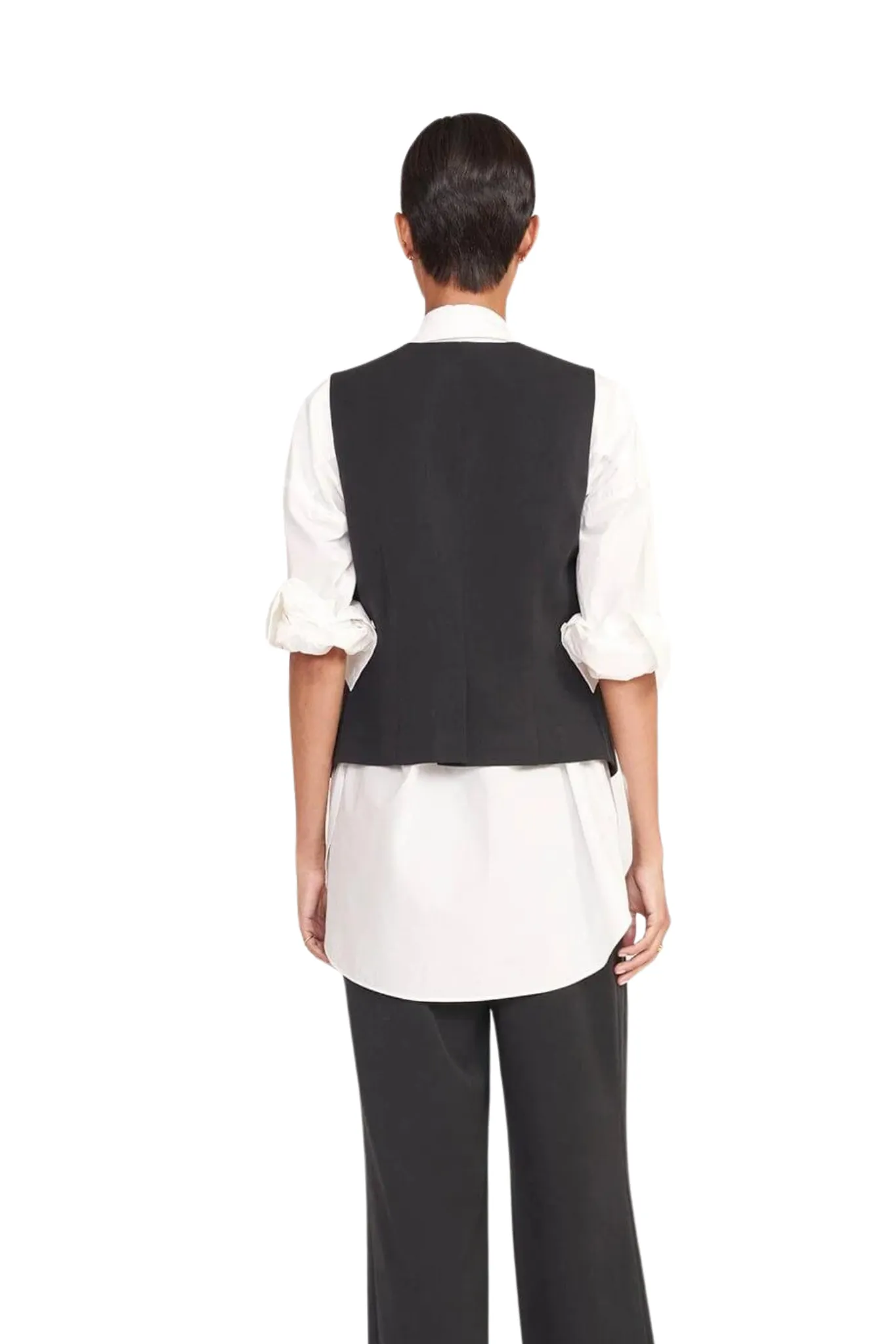 Staud     Brett Vest in Black