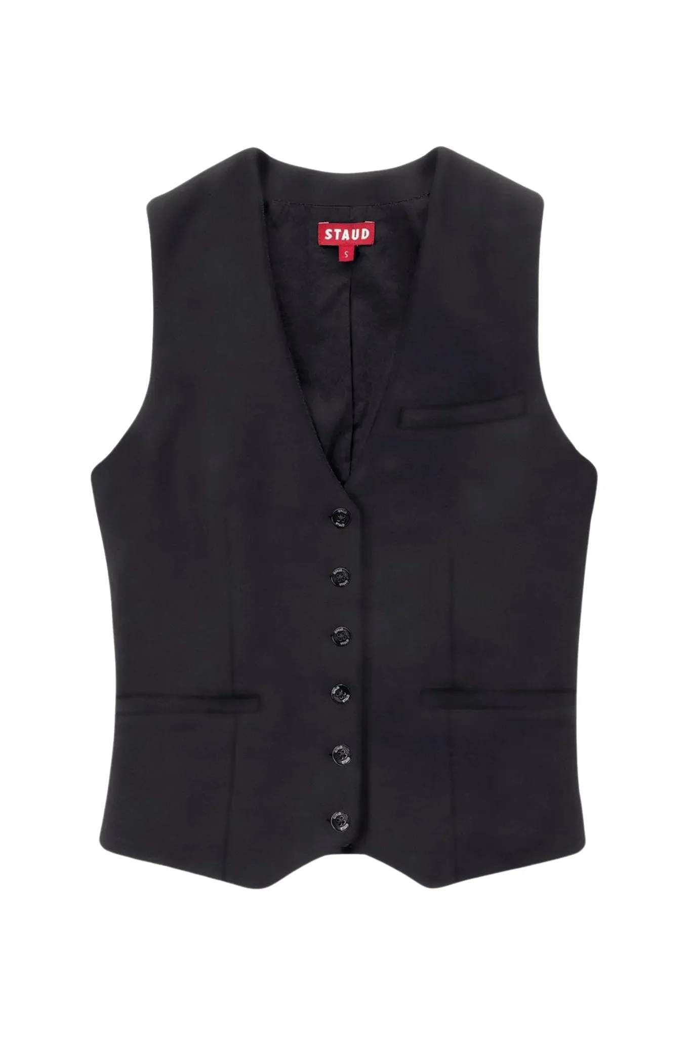 Staud     Brett Vest in Black