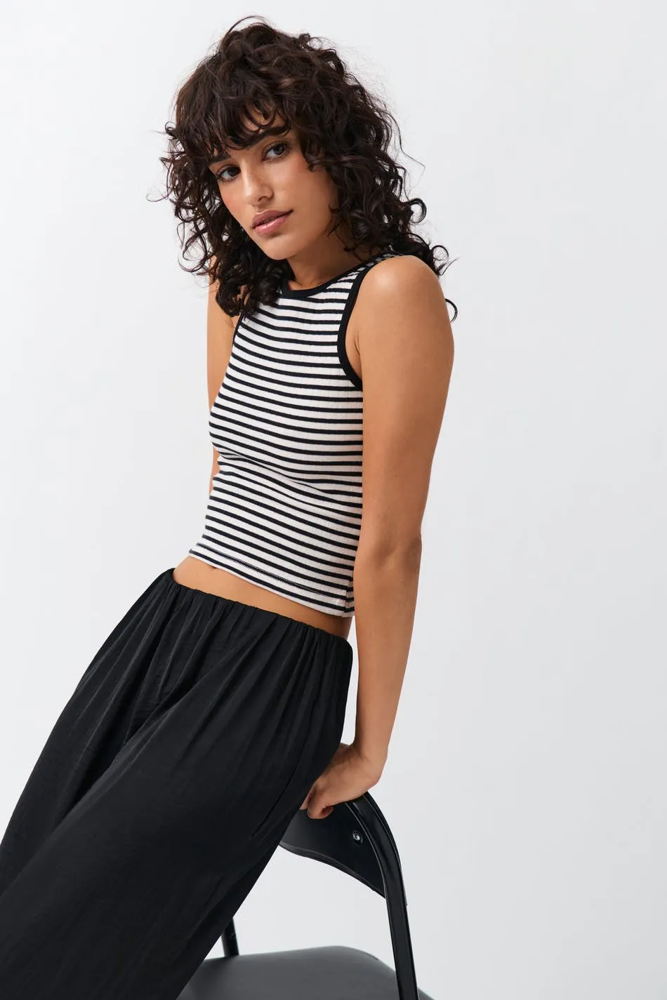 Striped soft tank