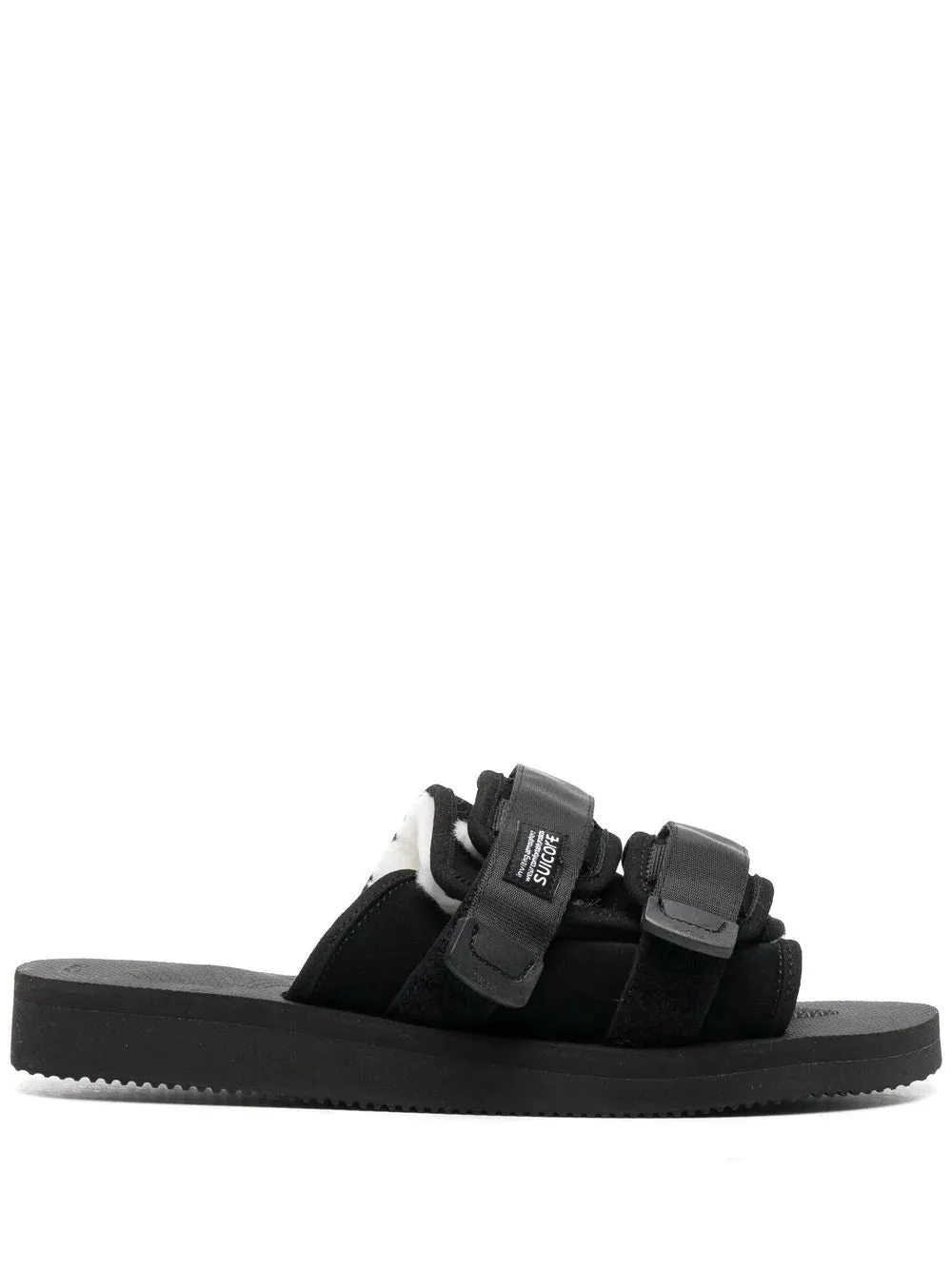 SUICOKE MOTO-MAB TOUCH-STRAP SANDALS BLK.