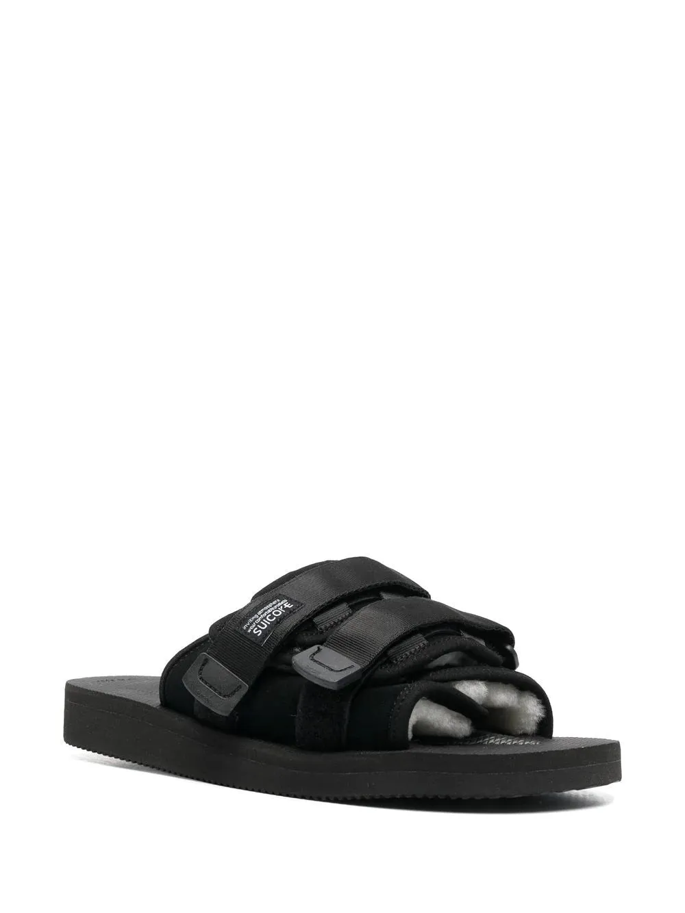 SUICOKE MOTO-MAB TOUCH-STRAP SANDALS BLK.