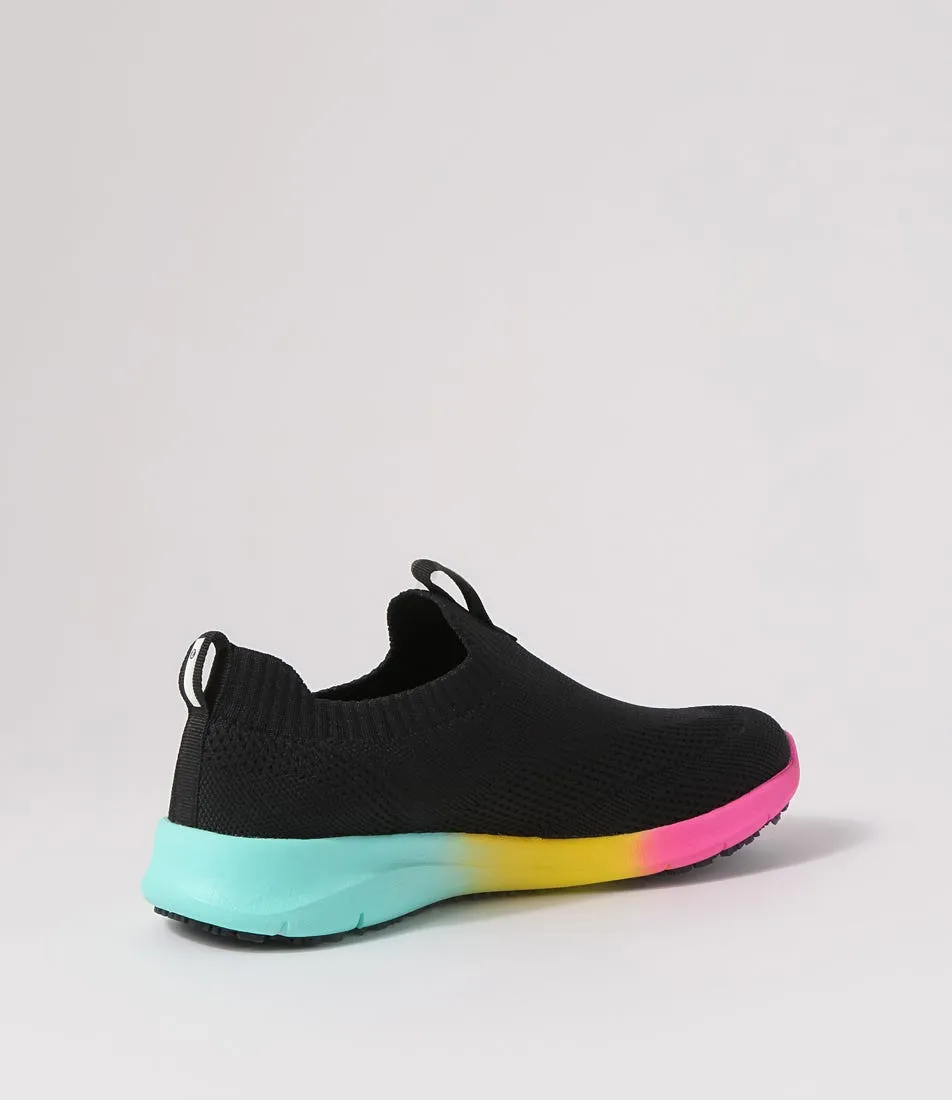 SUPERSOFT Kerlays Black Rainbow Recycled Knit Sneakers